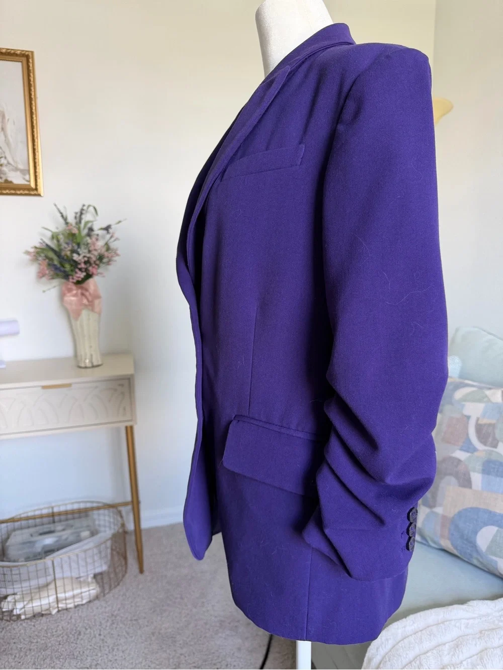 Michael Kors Deep Purple Tailored Blazer Jacket